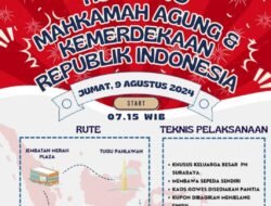 Meriakan HUT Ke 79 Kemerdekaan Republik Indonesia Mahkamah Agung dan Pengadilan Negeri Surabaya Adakan Gowes