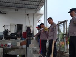 Antisipasi Bencana Hidrometeorologi, Polsek Gunung Anyar melaksanakan pengecekan rumah pompa Jl Raya MERR Gunung Anyar
