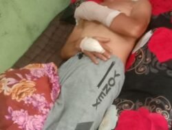 Tgk gunawan/korban pembacokan sudah kembali ke rumahnya dari RSUD zainal Abidin Banda Aceh