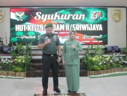 Dandim 0418/Palembang Hadiri Syukuran HUT ke – 79 Kodam II/Sriwijaya