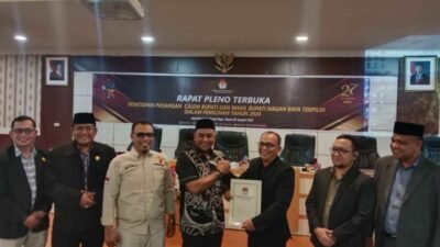 Komisi Independen Pemilihan (KIP) Kabupaten Nagan Raya, resmi menetapkan Dr.Teuku Raja Keumangan SH dan Raja Sayang, sebagai pemenang Pilkada tahun 2024