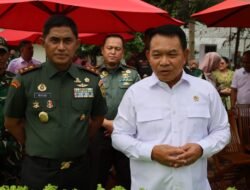 Dandim 0418/Palembang Dampingi Pangdam II/Sriwijaya Dalam Kunker Jenderal (Purn ) Dudung Abdurrahman Di Dapur Gizi Dan Taman Aspirasi Kodam II/ Sriwijaya