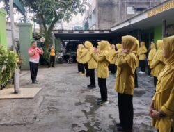 Senam Bersama, Cara Ibu Persit Ranting 6 Koramil 05/Balaraja Kodim 0510/TRS, Tampil Bugar dan Sehat