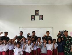 Satgas Pamtas RI-RDTL Yonarhanud 15/DBY Pos Baen Gelar Kegiatan Pendidikan dan Wawasan Kebangsaan di SDN Sunkaen