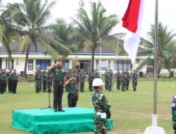 Kasdim Pimpin Upacara Bendera Tujuh Belasan Sampaikan Amanat KASAD