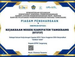 Kejaksaan Negeri Kabupaten Tangerang Raih Penghargaan IKPA Dengan Predikat “Sangat Baik”