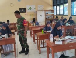 Monitoring Makan Bergizi Gratis, Danramil 06 Tegaskan Dukungan Penuh Anggota