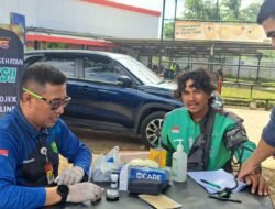Sambut Hari Bhayangkara ke-79, Polresta Tangerang Gelar Pemeriksaan Kesehatan Gratis untuk Pengemudi Ojek