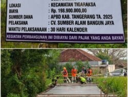 Warga Kp.Peusar Merasa Gembira Atas Pembangunan Jalan Betonisasi Yang di Realisasikan Oleh Dewan Yaya Amsori Demokrat
