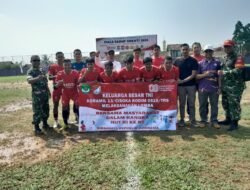 Peringati HUT RI ke-80, Koramil 13/Cisoka, Ikuti Turnamen Sepak Bola