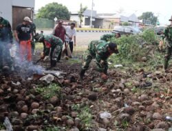 Dandim Pemalang Pimpin Kerja Bakti Bersama Komponen Pemda di Pasar Buah