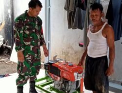Babinsa Koramil 14/Panongan Melaksanakan Pengecekan Pompa Air di Kelompok Tani