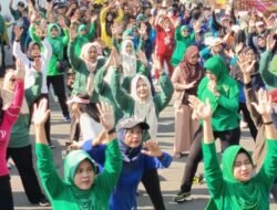 Senam Bersama Meriahkan Rangkaian Military Expo 2025 di Pemalang