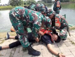 TNI, Pemda, dan Warga Bersinergi dalam Latihan Kesiapsiagaan Banjir di Kabupaten Tangerang