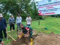 Peletakan Batu Pertama Pembangunan KDKMP Desa Simpur, Dorong Peningkatan Ekonomi Warga
