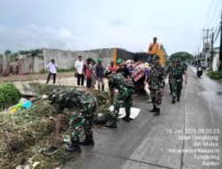 Satgas Sampah Kodim Tigaraksa Atasi Sampah Liar di Kosambi