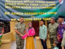 Suasana Haru! Dandim 0510/Tigaraksa Serahkan Kunci Bedah Rumah di Kp. Ranca Sadang