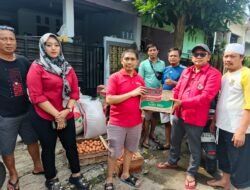 Kader PDI Perjuangan Kabupaten Tangerang Kembali Tunjukkan Aksi Kemanusiaan dengan Menyalurkan Bantuan Sembako Bagi Korban Banjir Mustika