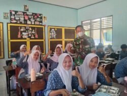 Babinsa Desa Saradan Dampingi Launching Pendistribusian Makan Bergizi Gratis (MBG) SPPG Saradan