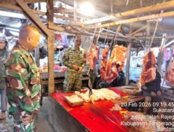 Dukungan Ketahanan Panganan Nasional, Babinsa Cek Harga Sembako