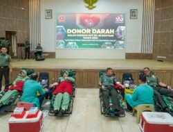 Sentuhan Kepedulian, Kostrad Gelar Donor Darah Sambut HUT ke-65