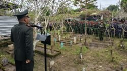 Dandim Pemalang Pimpin Upacara Persemayaman dan Pemakaman Militer Almarhum Peltu Purwoko