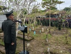 Dandim Pemalang Pimpin Upacara Persemayaman dan Pemakaman Militer Almarhum Peltu Purwoko