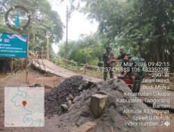 Progres Pekerjaan Jembatan Garuda Kodim 0510/Trs Terus Dikebut