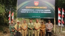Dandim Pemalang Ikuti Vidcon Ground Breaking Jembatan Garuda Tahap III & IV Bersama Pangdam IV/Diponegoro