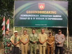 Dandim Pemalang Ikuti Vidcon Ground Breaking Jembatan Garuda Tahap III & IV Bersama Pangdam IV/Diponegoro