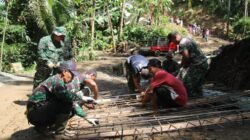 Rangkaian Besi Kokoh kan Cor Jembatan Desa Krangean