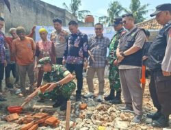 Danramil Mauk Hadiri Peletakan Batu Pertama Rumah Hibah BMI  ‎