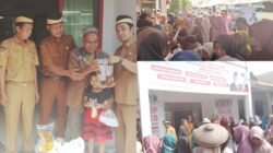 Kades Mekar Baru, Suja’i Salurkan Bantuan Beras 20kg dan Minyak Goreng 4Liter kepada 1207 KPM dari Perum BULOG