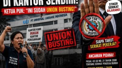 Manajemen PT. ULI Larang Stiker Serikat di Kantor Sendiri, Ketua PUK: “Ini Sudah Union Busting”