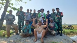 Sukseskan Ketapang, Danramil 09 Mauk Monitoring Panen Raya Padi di Tegal Kunir