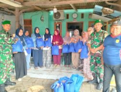 Bakti Sosial Koramil Curug Salurkan 13 Paket Sembako ke Warga Sukabakti