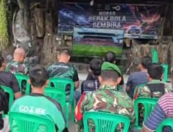 Komsos Koramil 04/Cikupa Nobar Piala Dunia Hadirkan Masyarakat