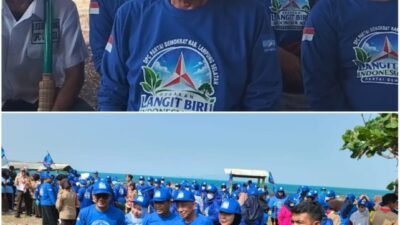 Jelang HUT Partai Demokrat ke-25 Gelar Baksos di Kawasan Pantai