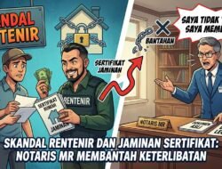 MISTERI PENITIPAN SERTIFIKAT: AGEN JASA NOTARIS–MR BANTAH SERET NAMA DALAM SKANDAL PIUTANG”