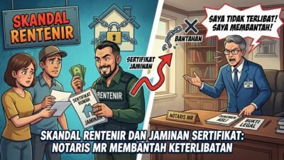 MISTERI PENITIPAN SERTIFIKAT: AGEN JASA NOTARIS–MR BANTAH SERET NAMA DALAM SKANDAL PIUTANG”