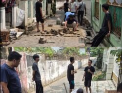 Jelang HUT RI ke-81 Warga Gotong Royong Bersihkan Lingkungan dan Perbaiki Jalan