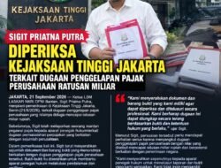 Sigit Priatna Putra Diperiksa Kejaksaan Tinggi Jakarta, Ungkap Dugaan Penggelapan Pajak Perusahaan Ratusan Miliar