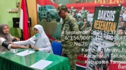 Danramil 01/Teluknaga Pimpin Komsos dan Baksos Kesehatan “Jaga Jakarta On The Spot”